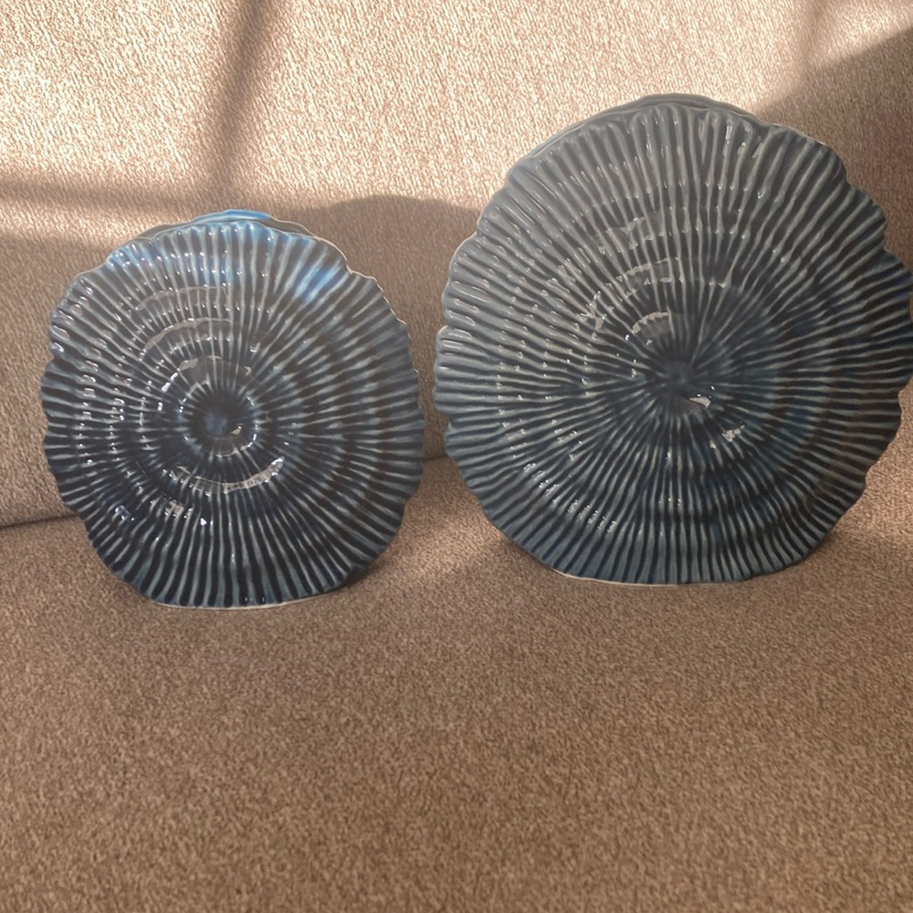 Ridley coastal vase blue 2 pc set